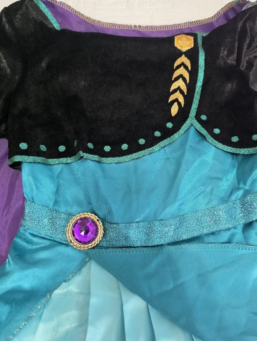 Princess Costume Dress with Purple Cape Fits Sizes 4-6x